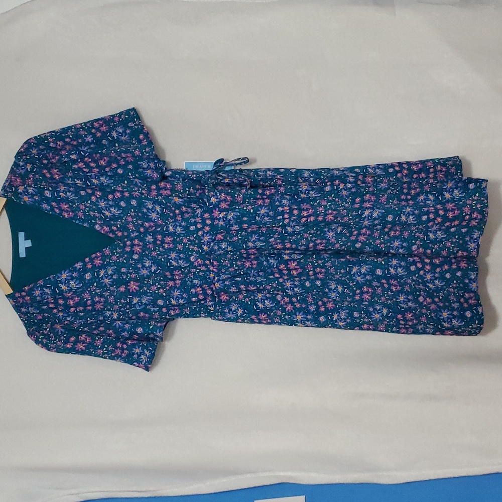 NWT Draper James Floral Multicolor Floral Wrap Dress Size M